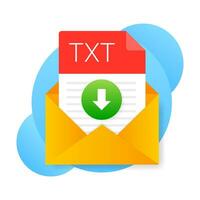 TXT file icon. Spreadsheet document type. Modern flat design graphic illustration. Vector TXT icon