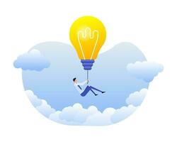 Business idea, idea creative, finding solution. Vector illustration.