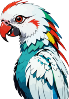 Parrot Head Mascot Clipart AI Generative png