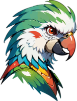 Parrot Head Mascot AI Generative png