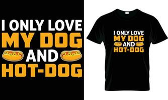 Hotdog t-shirt design vector graphic
