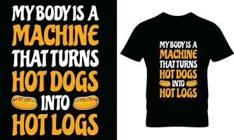 Hotdog t-shirt design vector graphic