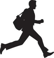 un negocio hombre corriendo vector silhoutte ilustración 7 7