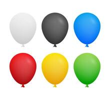 Bunch of balloons in cartoon flat style vector