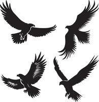 Flying bird vector silhouette 2