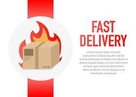 Free and fast delivery labels. Vector illustration.