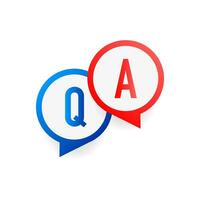 Questions answers or Q and A speech bubbles. vector