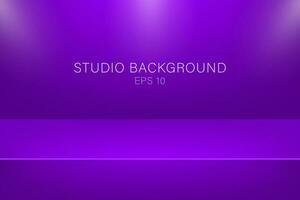 Modern studio background, great design for any purposes. Vector purpur abstract background. 3d vector illustration.