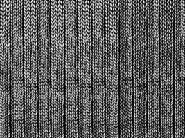 Texture pattern of knitted fabric in doodle style in black color for decoration vector