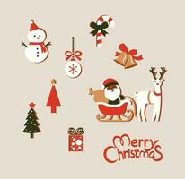 Red And Green Christmas Vector Collection
