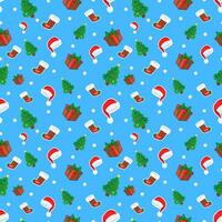 Winter seamless pattern on a blue background. vector