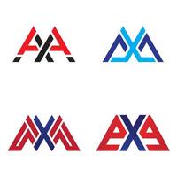 Initial Letters AXA Logo Design Vector Template.