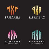 Initial Letters AXA Logo Design Vector Template.