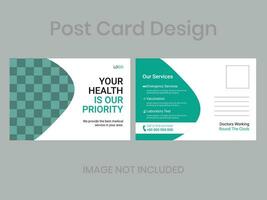 Professional Corporate business post card template design vector