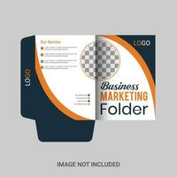 Business presentation folder template for corporate office vector