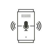 Voice assistant, great design for any purposes. Technology object. Abstract background. Vector illustration.