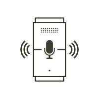 Voice assistant, great design for any purposes. Technology object. Abstract background. Vector illustration.