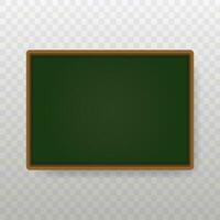 Green chalkboard. Back to school at a green school board. Vector illustration.