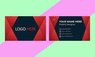 Corporate modern business card design in professional style vector