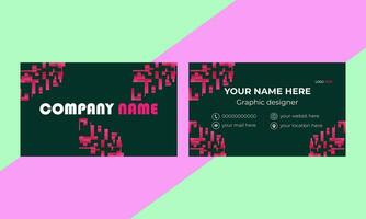 Corporate modern business card design in professional style vector