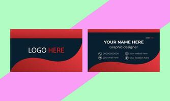 Corporate modern business card design in professional style vector
