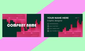 Corporate modern business card design in professional style vector