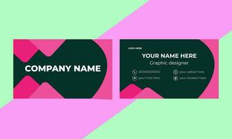 Corporate modern business card design in professional style vector