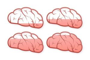 cargando humano cerebro médico. interno Organo. neural red. lluvia de ideas, idea. vector