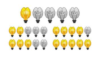 Idea brain. Creative thinking. Idea, solution. Positive, motivation. vector