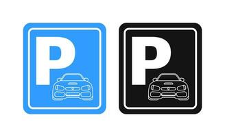 Car parking icon. Car park, lot. Parking zone. vector