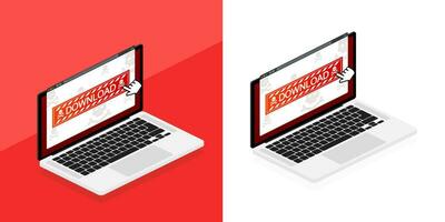 Window computer virus. Beware of downloading viruses. Emergency notification. Phishing or hacker. vector