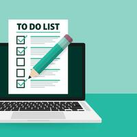 To do list clipboard. Check mark. Work planning or schedule. Vector illustration.