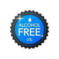 Alcohol free icon symbol. Vector illustration.