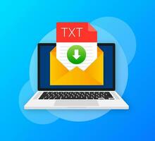 TXT file icon. Spreadsheet document type. Modern flat design graphic illustration. Vector TXT icon