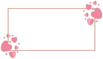 el antecedentes marco es rosado con un corazón modelo. enamorado diseño lleno de amor para saludo tarjeta diseños, carteles, pancartas diseño elementos de afecto y amor vector