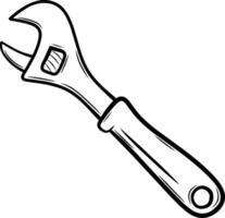 wrench isolated on white background vector