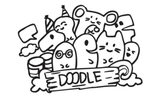 Doodle Illustration With Transparent Background png