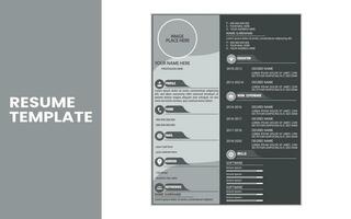 simple cv design template. vector