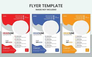 Creative and simple flyer template design. vector