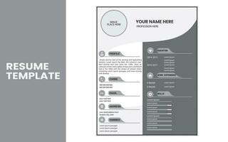 simple cv design template. vector