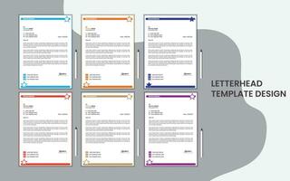 simple letterhead template design. vector