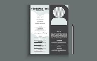 creative and simple cv template design vector