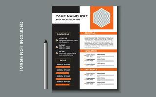 creative and simple cv template design vector