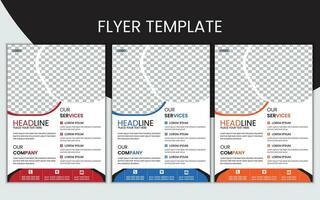 simple flyer template design. vector