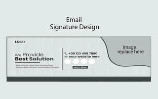 simple email signature design. vector