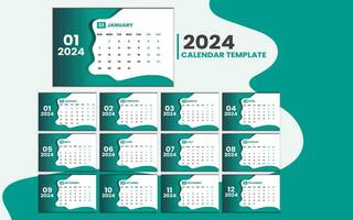 creative and simple calendar template design. vector