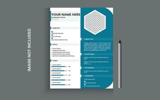 creative and simple cv template design vector