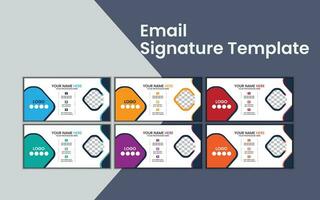 simple email signature template design. vector