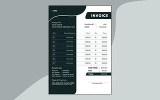 simple invoice design template. vector