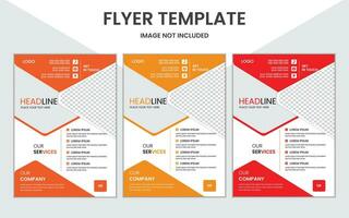 Creative and simple flyer template design. vector